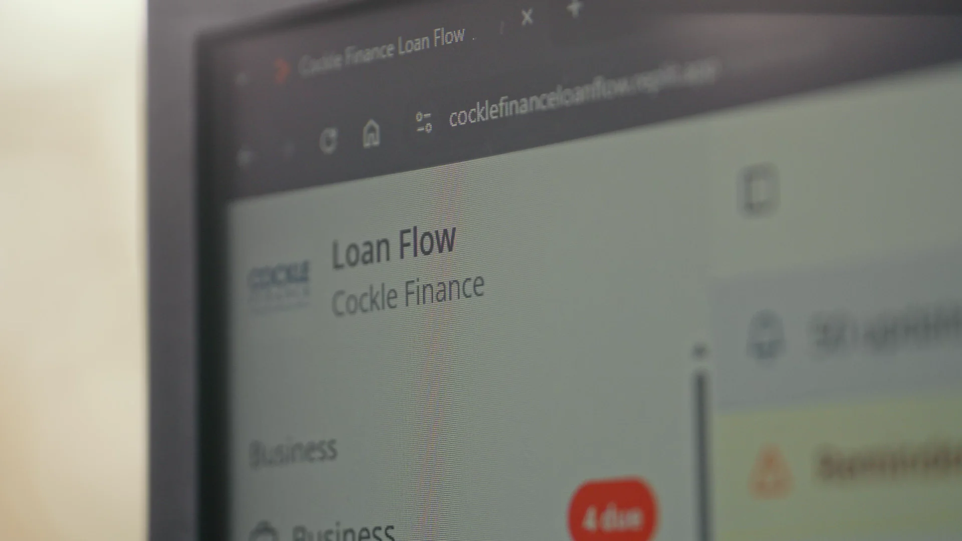 Loan Flow, the Cockle Finance management system built on Replit, open in a browser